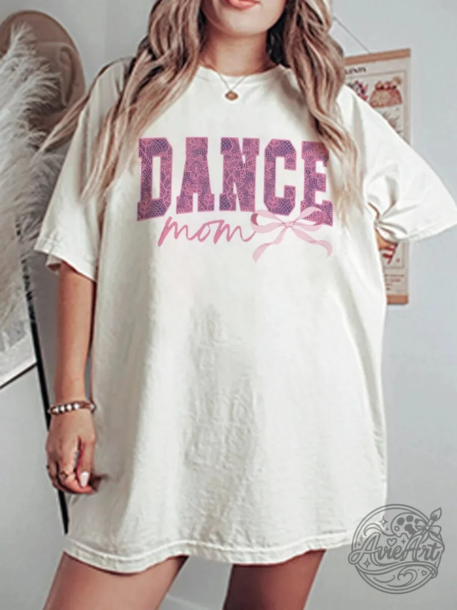Vintage Dance Mom Oversized Graphic T-Shirt for Women