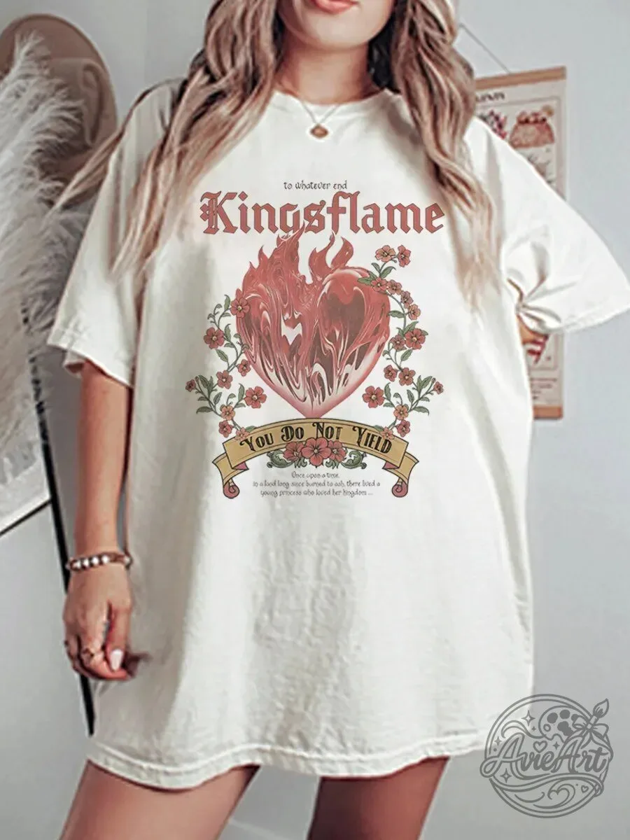 Kingsflame You Do Not Yield Vintage Graphic Oversized T-Shirt